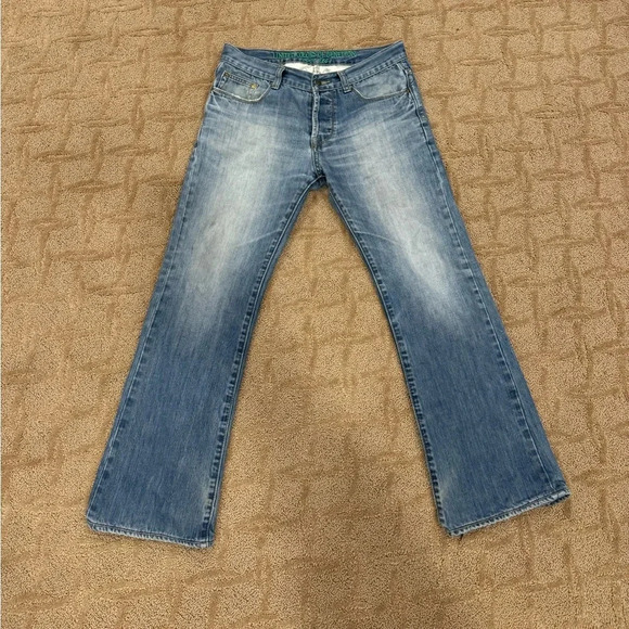 Vtg United Colors Benetton Boot Cut Jeans Denim Jeans 30x29 - Picture 7 of 16